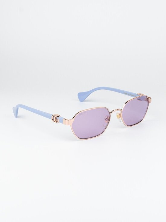 Gucci Women Sunglasses Rose Gold Lilac Oval GG1593S 004 NEW AUTHENTIC main image 5